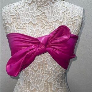 Chic Magenta Women's Bow Crop Top